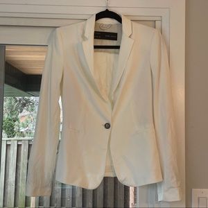 ZARA BASICS OFF WHITE BLAZER